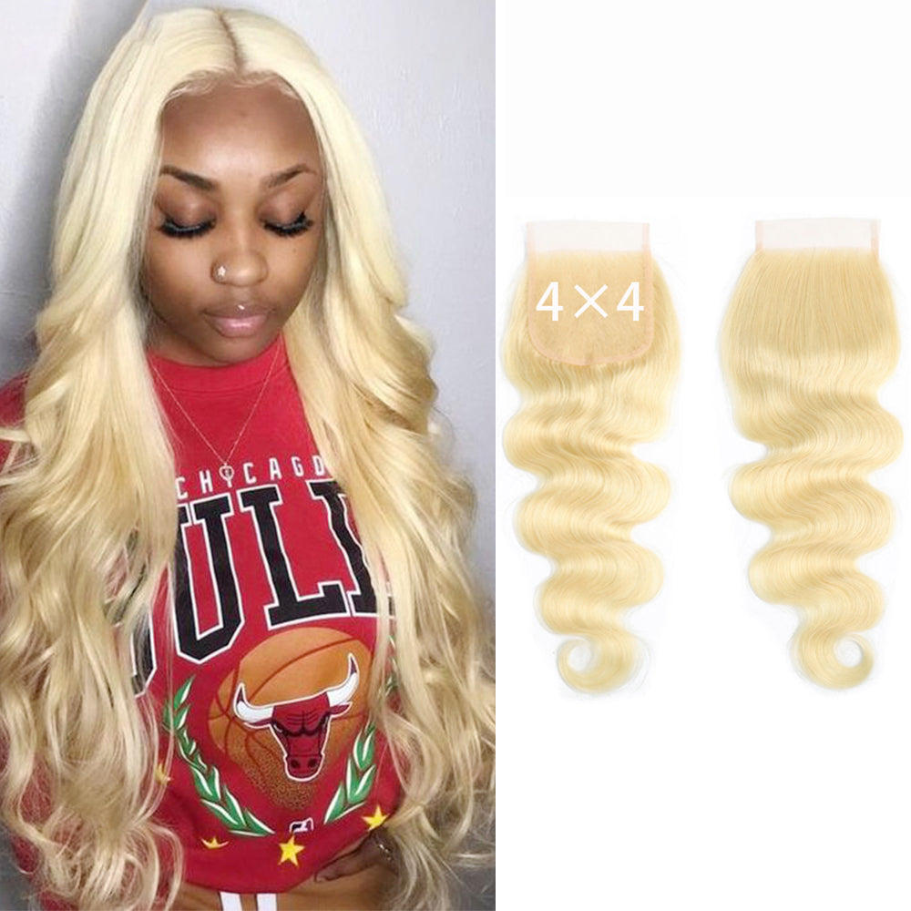 4*4 #613 body wave Transparent Lace Frontal Closure