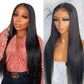 Natural black full lace straight wigs 100% virgin human wig
