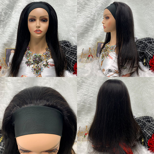 nature Straight Virgin Headband Wigs