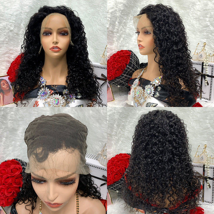 13*4  Lace Front Wigs Water Body Wave Jerry Curly Lace Wigs 100% Virgin Human Hair