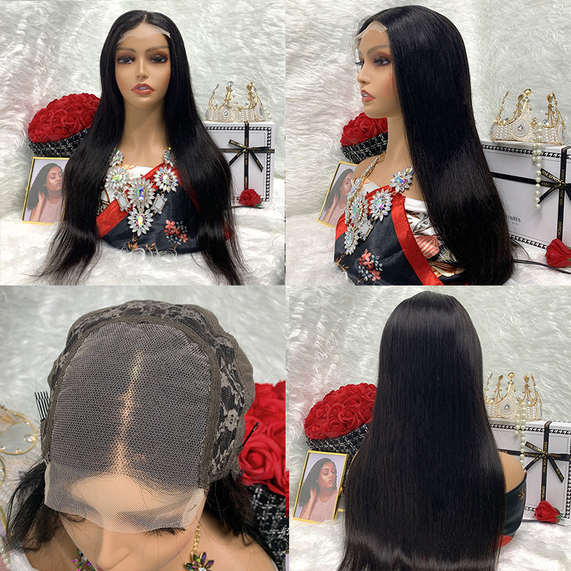 4x4 Transparent Lace Front Wigs 100% Virgin Jerry Curly Lace Wigs