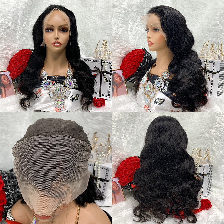 13*4  Lace Front Wigs Water Body Wave Jerry Curly Lace Wigs 100% Virgin Human Hair