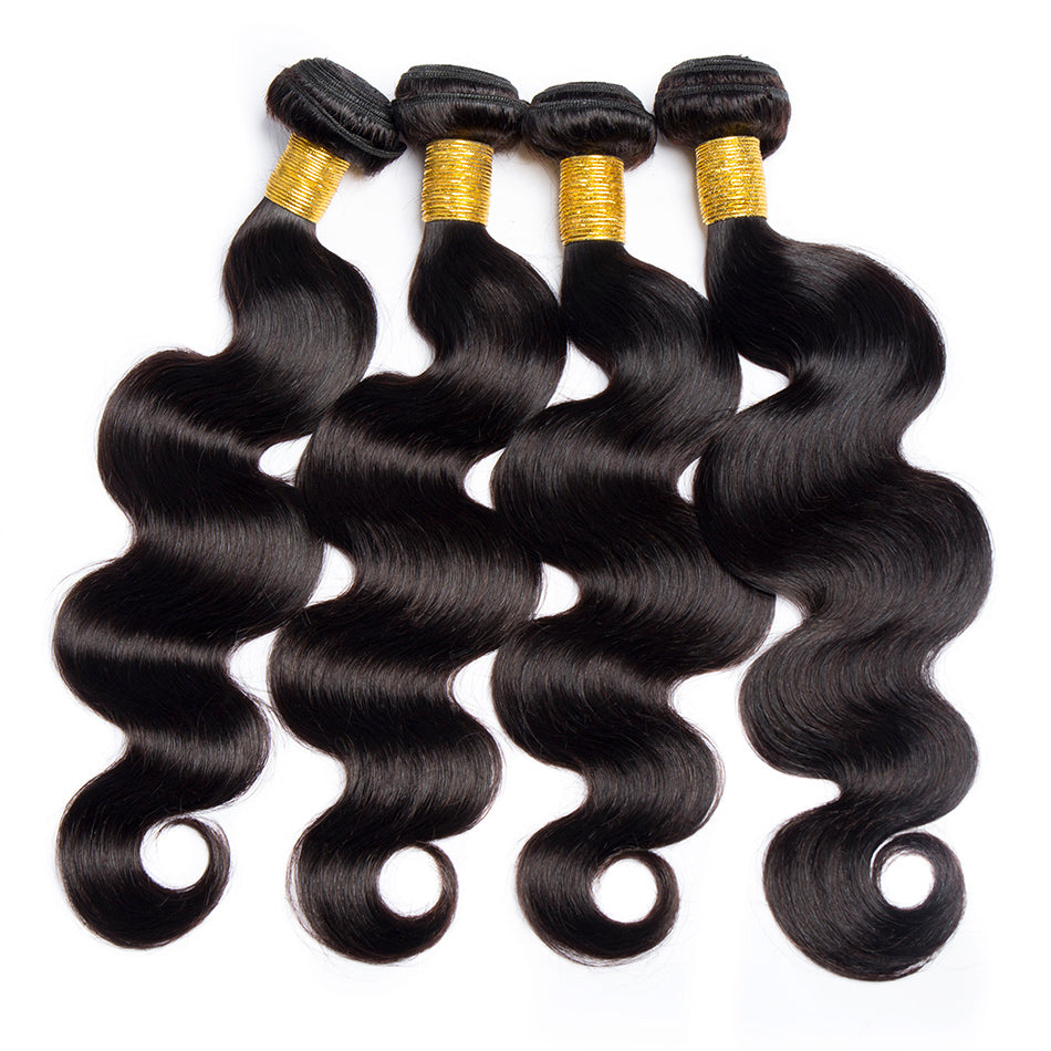 4 Bundles 9A natural body wave Raw Hair Extension Bundle