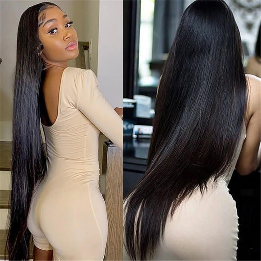 13*4  NATURE straight  Lace Front  Wigs 100% Virgin Human Hair