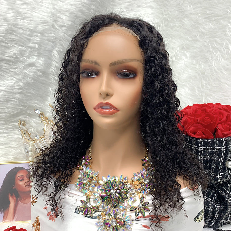 4x4 Transparent Lace Front Wigs 100% Virgin Jerry Curly Lace Wigs