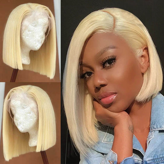 613 Bob Wigs 4x4 100% Virgin Wigs Human Hair Lace Front Wig