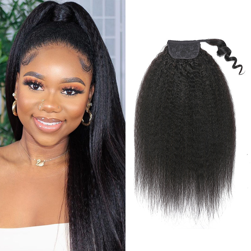 Unprocessed Hair Ponytail Body Water Deep Wave Ponytail Hair Extensions Kinky Straight Jerry Curly