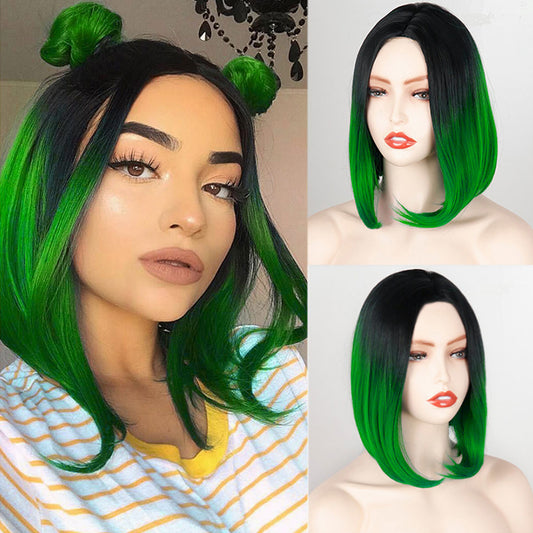 GREEN Bob Wigs 4x4 100% Virgin Wigs Human Hair Lace Front Wig