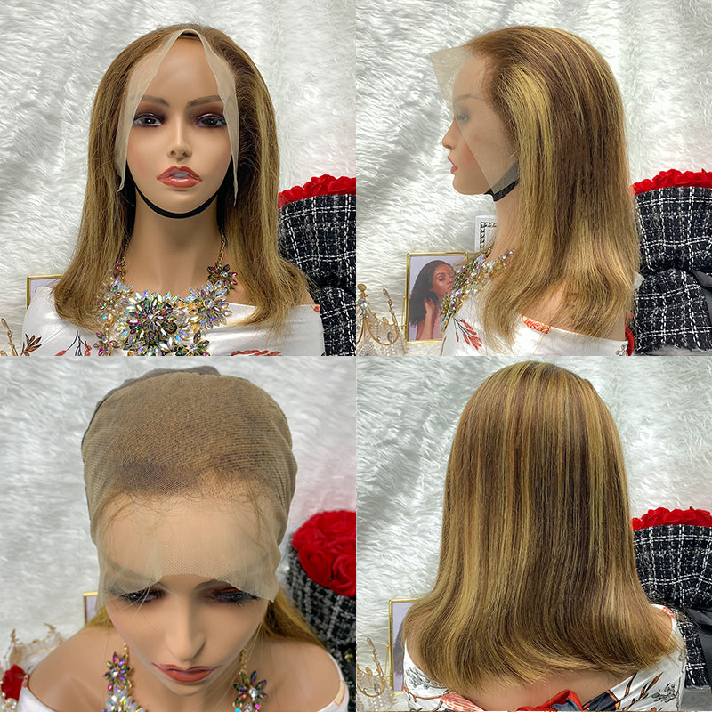 Sleek Highlights Glueless Closure Bob Wig