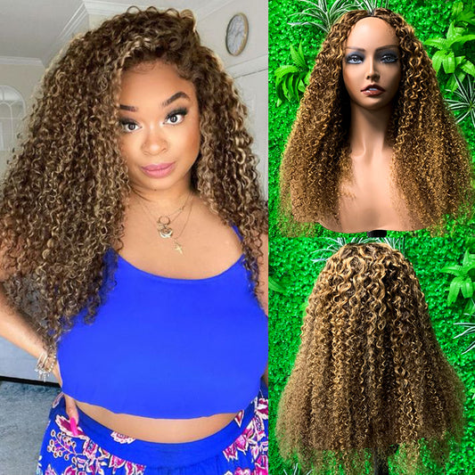 100% Virgin V Part Wigs Cuticle Aligned 30 Inch Human Hair Wigs Remy Jerry Curly Human Wigs