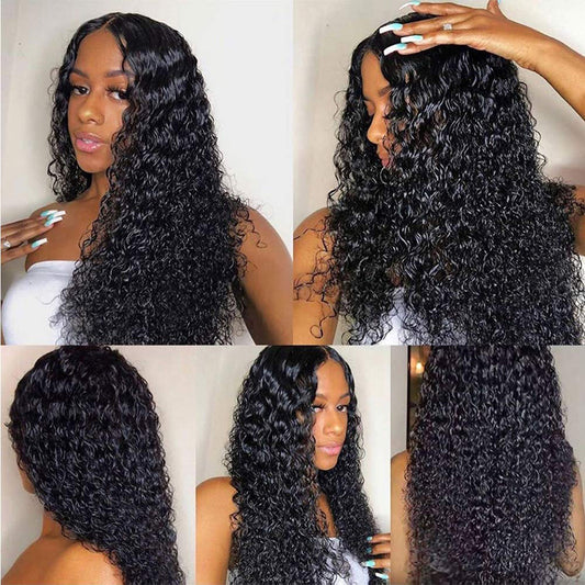 13*4  NATURE Jerry cruly Lace Front  Wigs 100% Virgin Human Hair