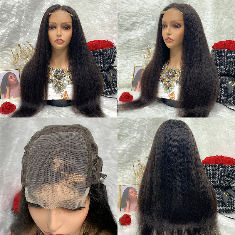 4x4 kinky straight Transparent Lace Front Wigs 100% Virgin Jerry Curly Lace Wigs