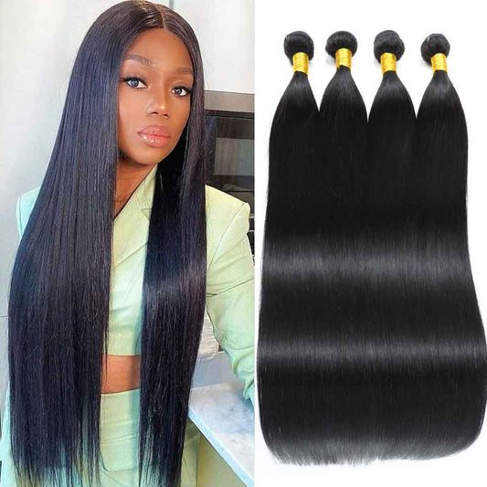 4 Bundles 8A natural straight Raw Hair Extension Bundle