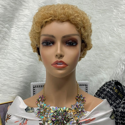 27 No Lace Machine Made Pixie Afro Kinky Wig