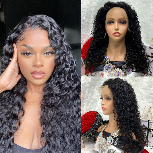 13x1 water wave T Part lace closure pixie wigs frontal peruvian original lace front wigs