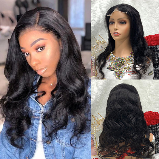 4x4 body wave Transparent Lace Front Wigs 100% Virgin Jerry Curly Lace Wigs