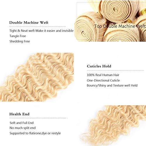 3 Bundles 10A water wave Raw Hair Extension Bundle #613