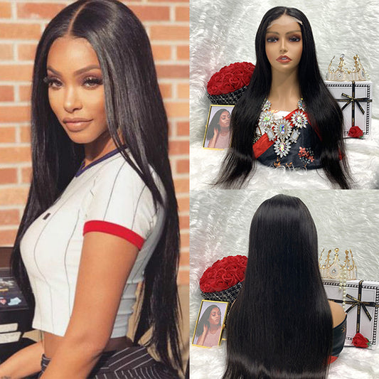 4x4 straight Transparent Lace Front Wigs 100% Virgin Jerry Curly Lace Wigs