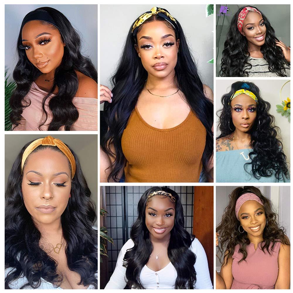 nature body wave Virgin Headband Wigs