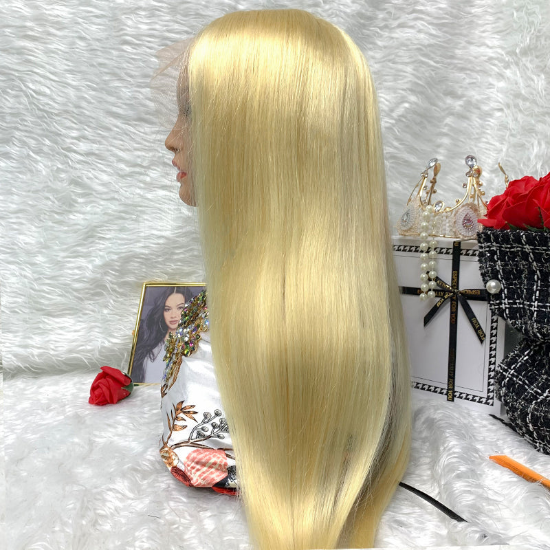 13x6 Swiss Lace Wigs Unprocessed 613，100% Percent Human Hair Wigs