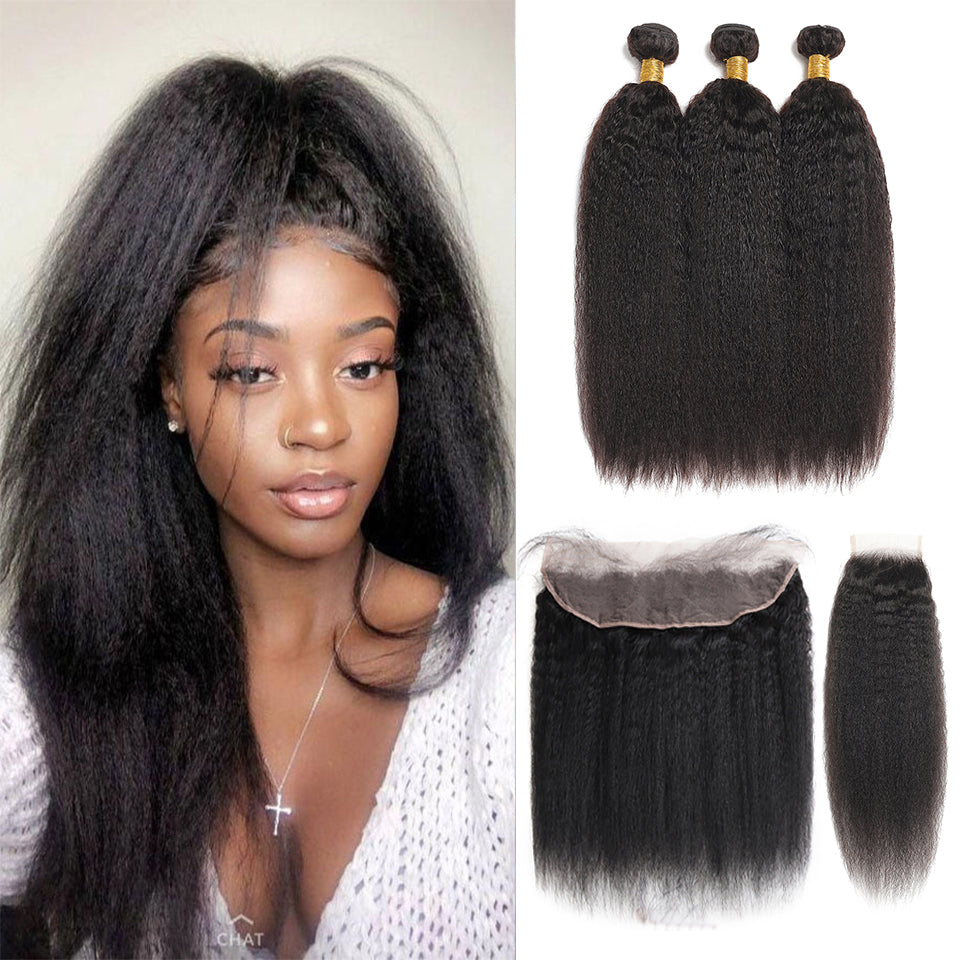 13*4 natrue kinky straight Transparent Lace Closure