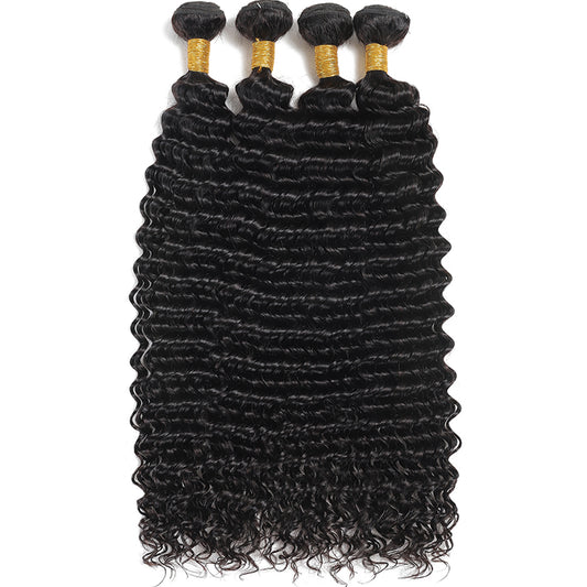 3 Bundles 12A natural deep wave Raw Hair Extension Bundle