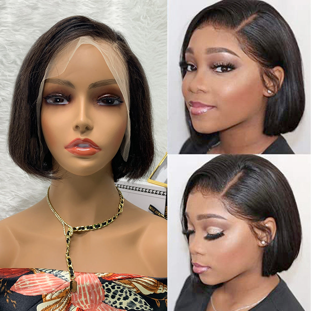 Gorgeous Side Part Short Cut 13X4 Frontal Lace Wig