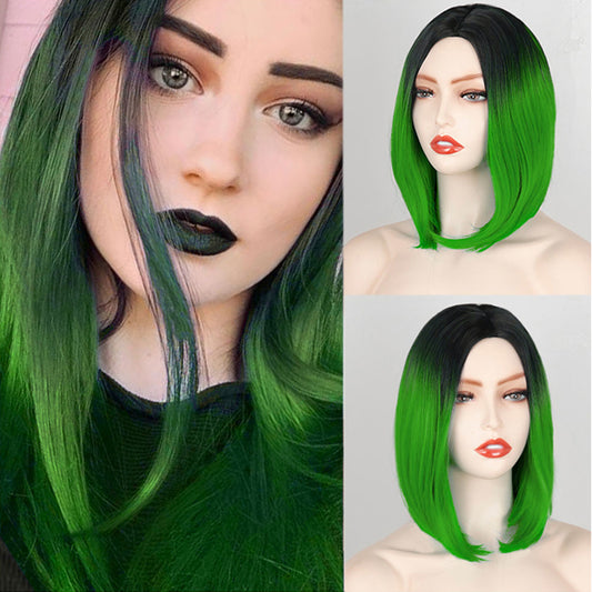 GREEN Bob Wigs 4x4 100% Virgin Wigs Human Hair Lace Front Wig