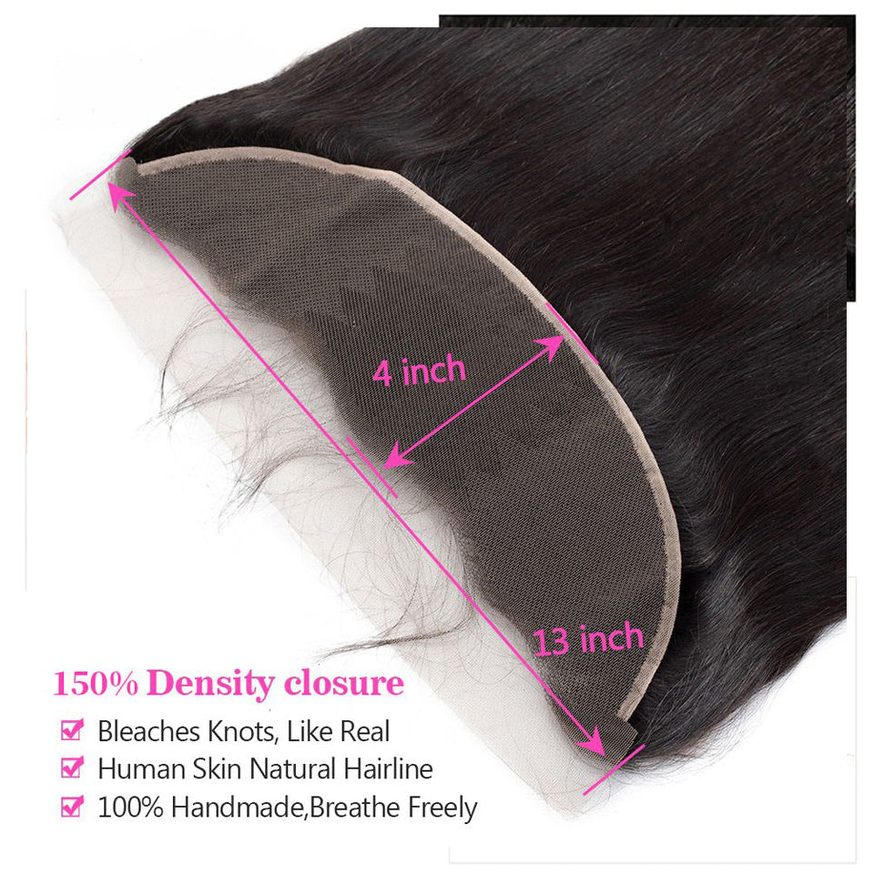 13*4 natrue straight Transparent Lace Closure