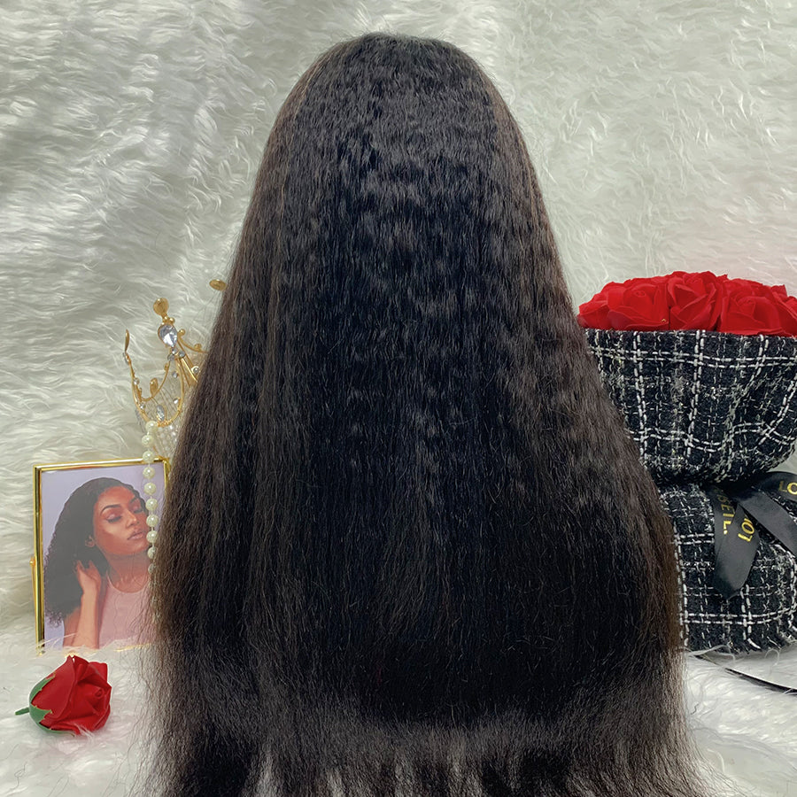 4x4 kinky straight Transparent Lace Front Wigs 100% Virgin Jerry Curly Lace Wigs