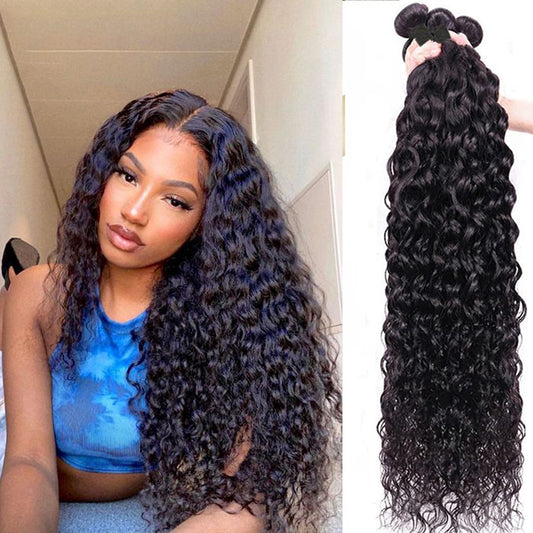 4 Bundles 10A natural water wave Raw Hair Extension Bundle