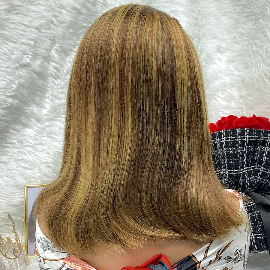 Sleek Highlights Glueless Closure Bob Wig