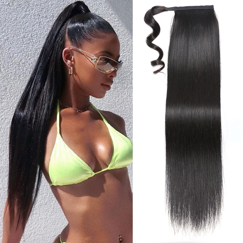 Unprocessed Hair Ponytail Body Water Deep Wave Ponytail Hair Extensions Kinky Straight Jerry Curly