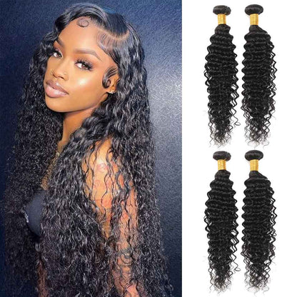 4 Bundles 11A natural deep wave Raw Hair Extension Bundle