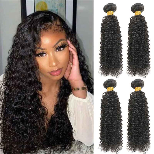 4 Bundles 11A natural kinky cruly Raw Hair Extension Bundle