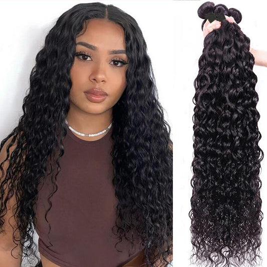 4 Bundles 11A natural water wave Raw Hair Extension Bundle