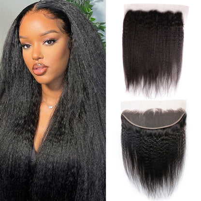 13*4 natrue kinky straight Transparent Lace Closure