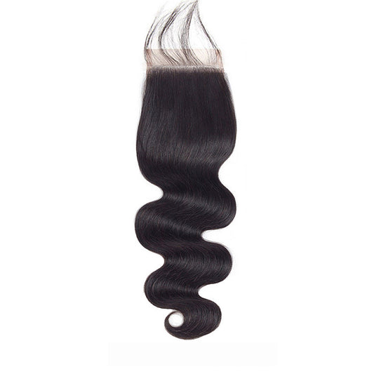 4 Bundles #natural body wave Hair With 4x4 Lace Closure Hair