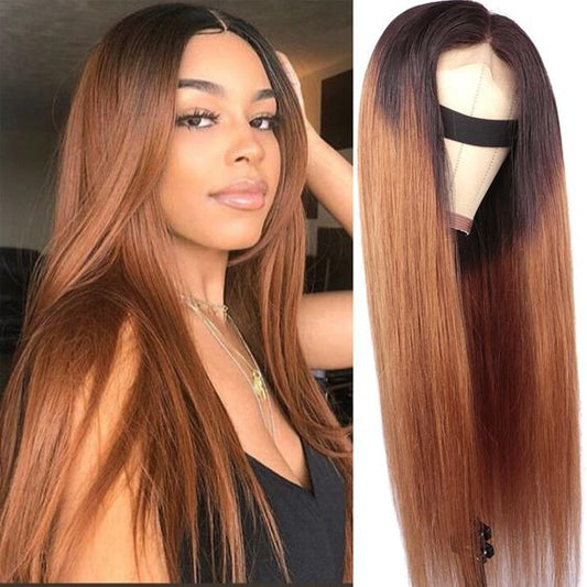 13x6 straight 1B-30 Lace Frontal Wig 100% Human Hair Virgin Hair