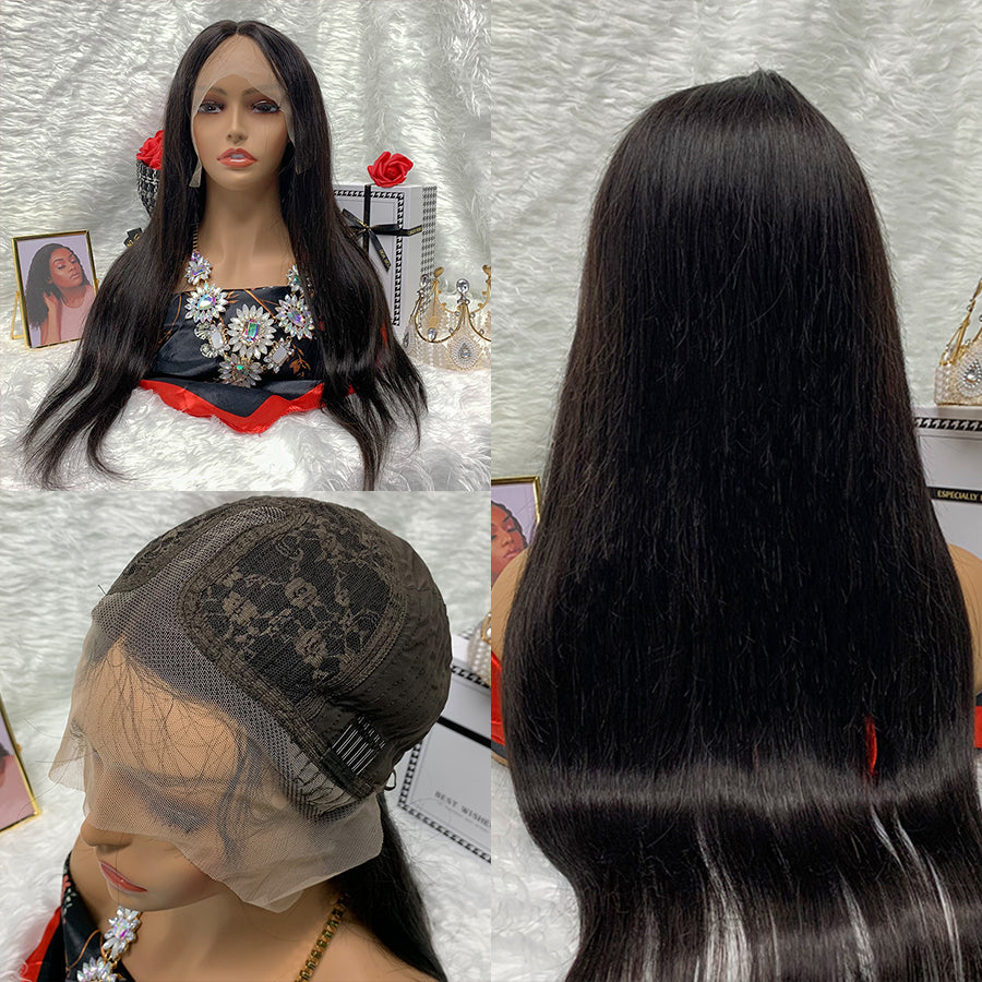 13x1 straight T Part lace closure pixie wigs frontal peruvian original lace front wigs