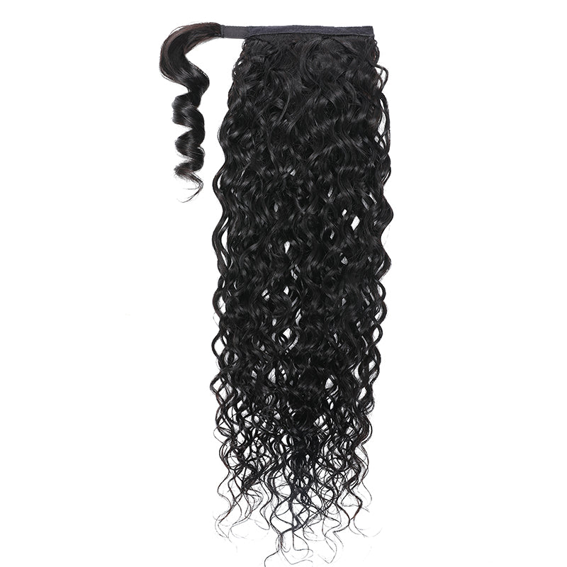 Unprocessed Hair Ponytail Body Water Deep Wave Ponytail Hair Extensions Kinky Straight Jerry Curly