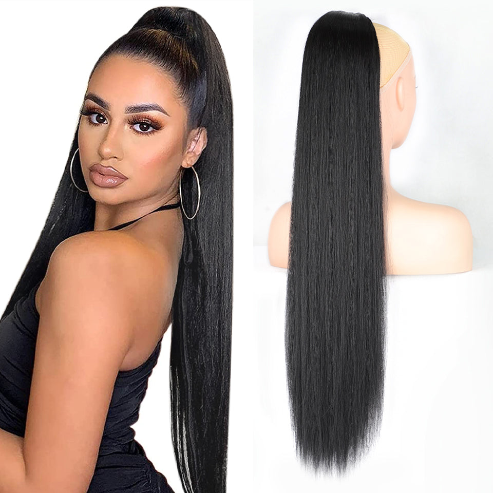 Unprocessed Hair Ponytail Body Water Deep Wave Ponytail Hair Extensions Kinky Straight Jerry Curly