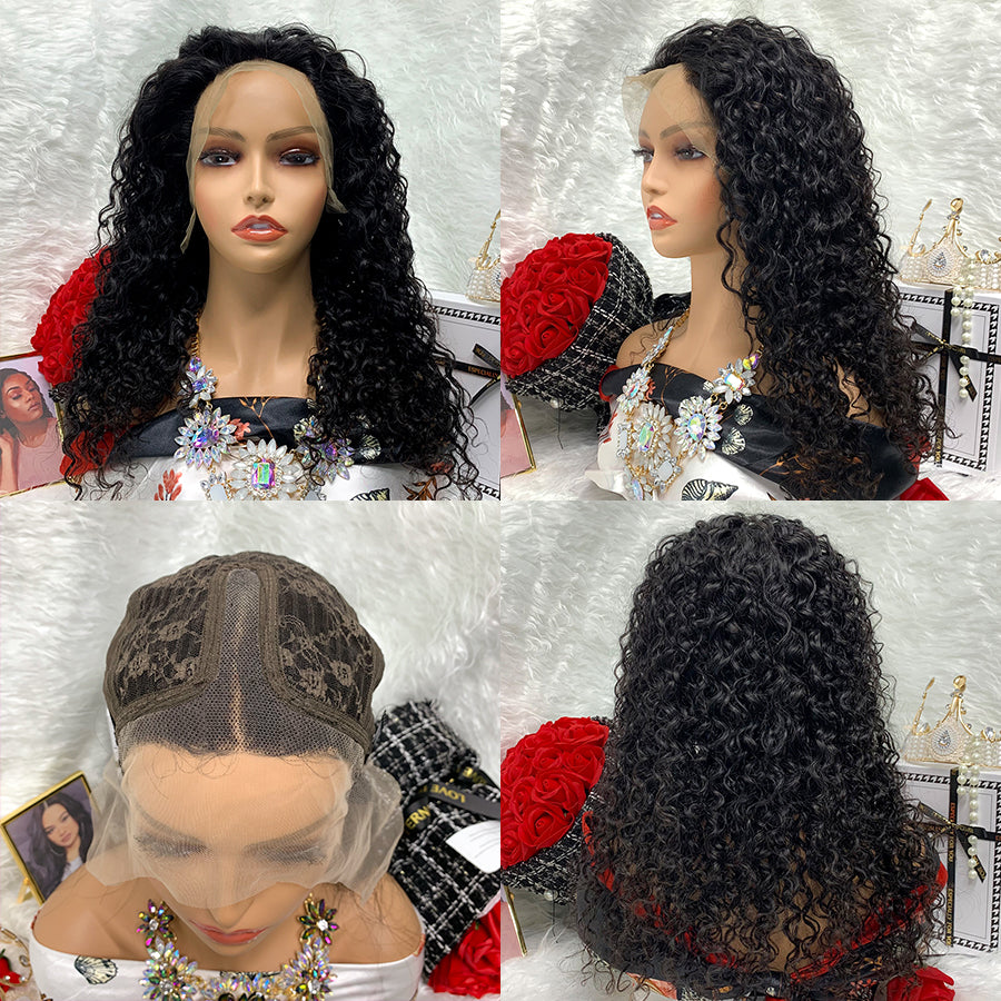 13x1 water wave T Part lace closure pixie wigs frontal peruvian original lace front wigs