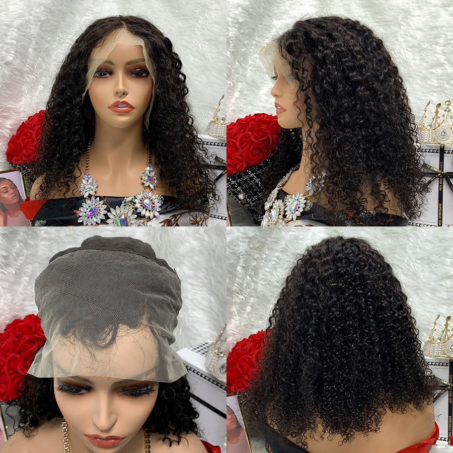 13*4  Lace Front Wigs Water Body Wave Jerry Curly Lace Wigs 100% Virgin Human Hair