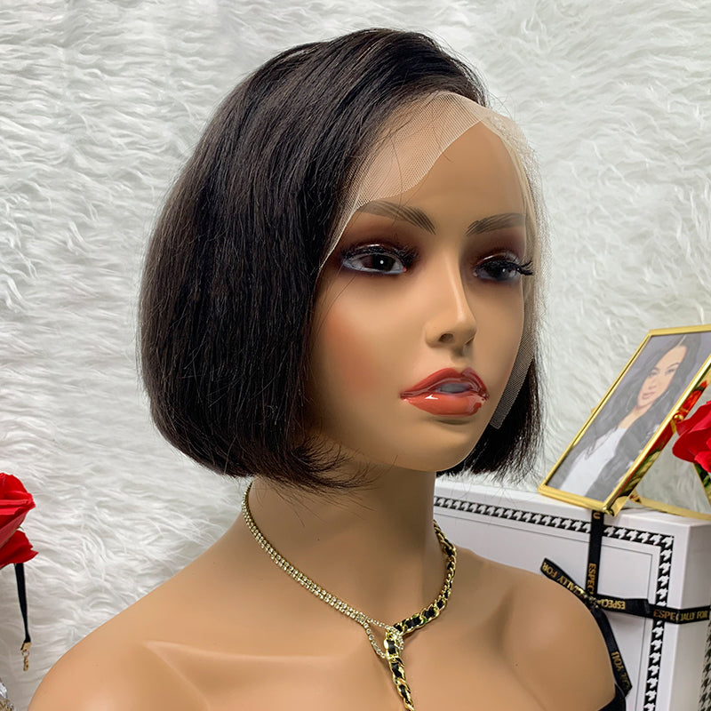 Gorgeous Side Part Short Cut 13X4 Frontal Lace Wig