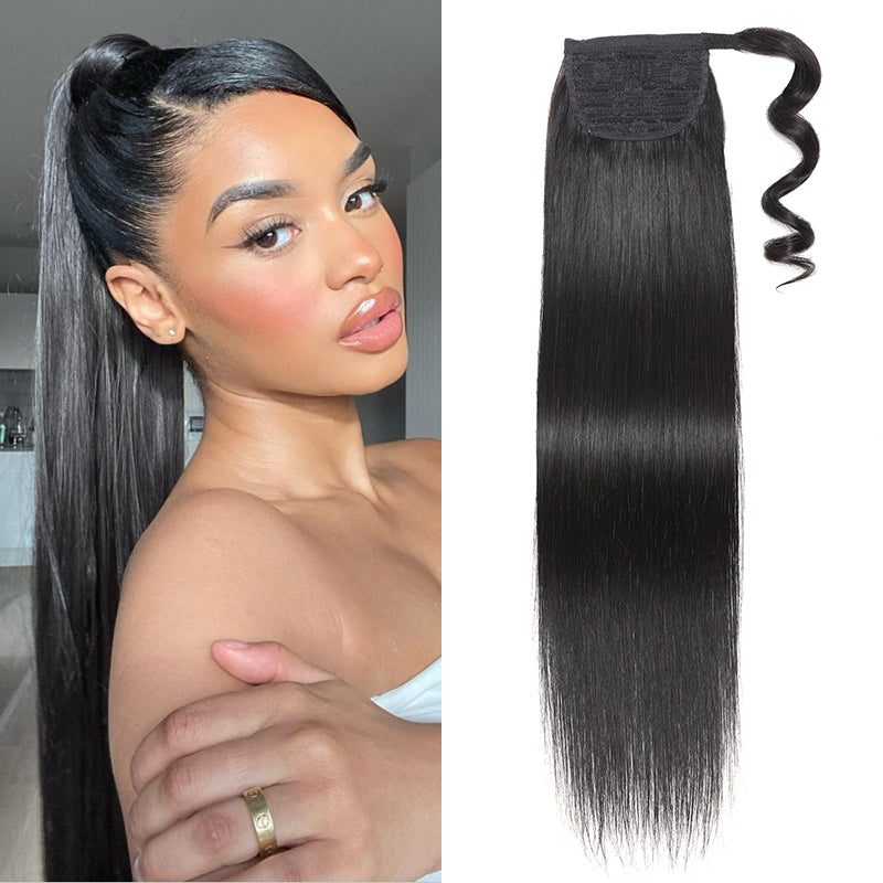 Unprocessed Hair Ponytail Body Water Deep Wave Ponytail Hair Extensions Kinky Straight Jerry Curly