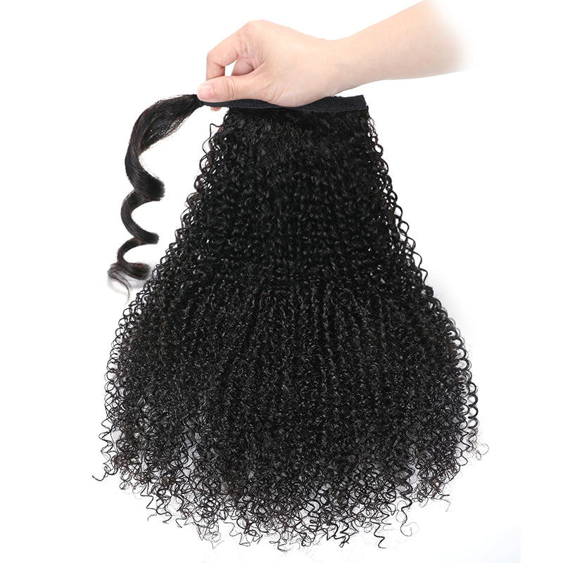 Unprocessed Hair Ponytail Body Water Deep Wave Ponytail Hair Extensions Kinky Straight Jerry Curly