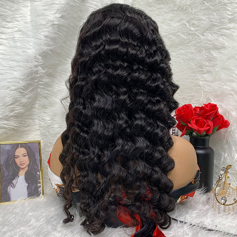 13*4  Lace Front Wigs Water Body Wave Jerry Curly Lace Wigs 100% Virgin Human Hair