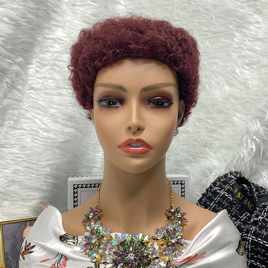 99J No Lace Machine Made Pixie Afro Kinky Wig