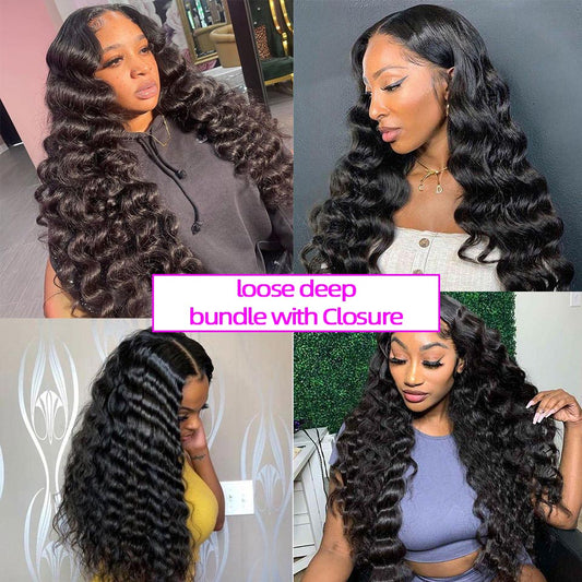 4*4 natrue loose deep Transparent Lace Closure